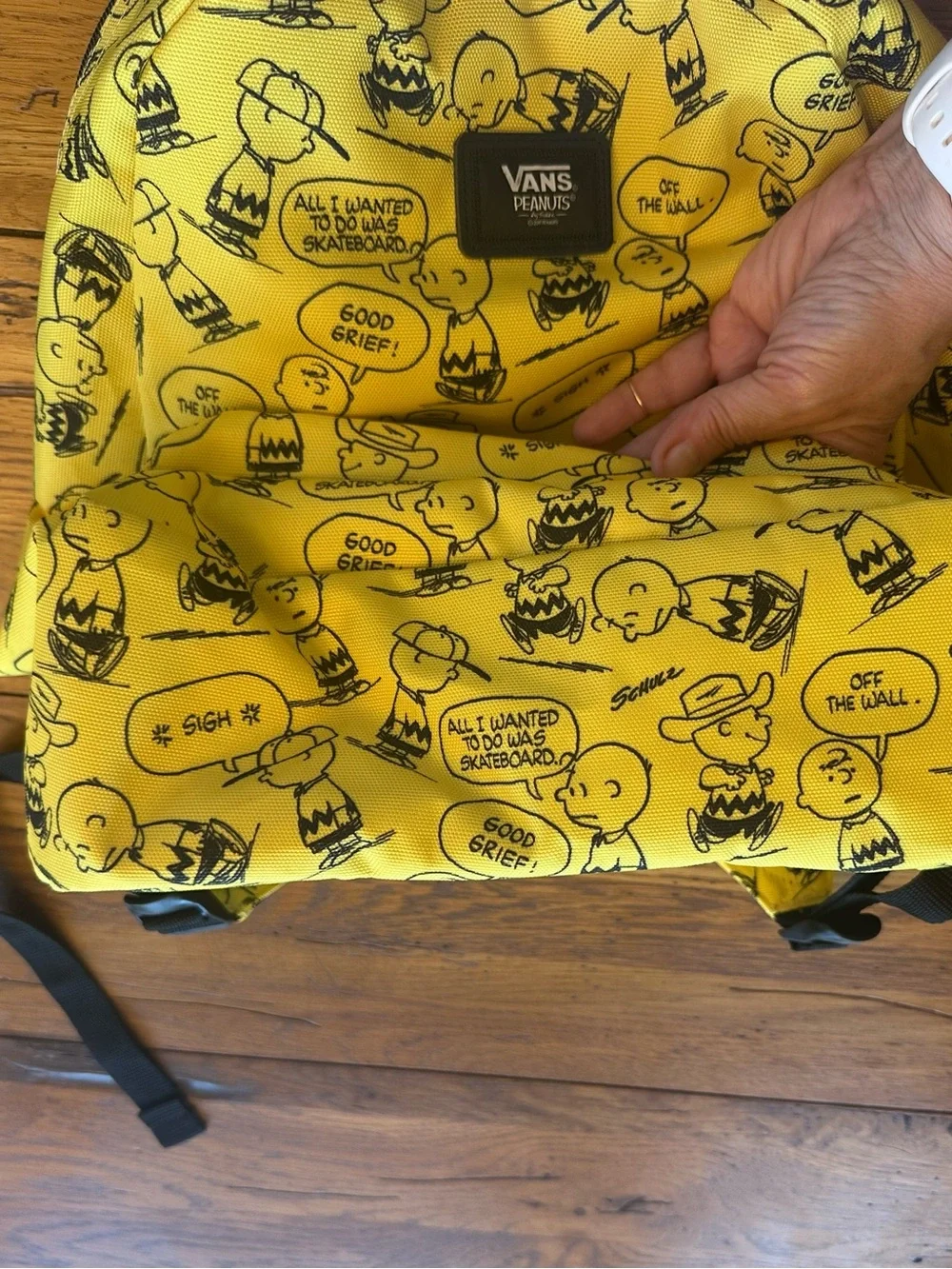 Vans x Peanuts Old Skool ll Charlie Brown Black and Yellow Backpack Like New